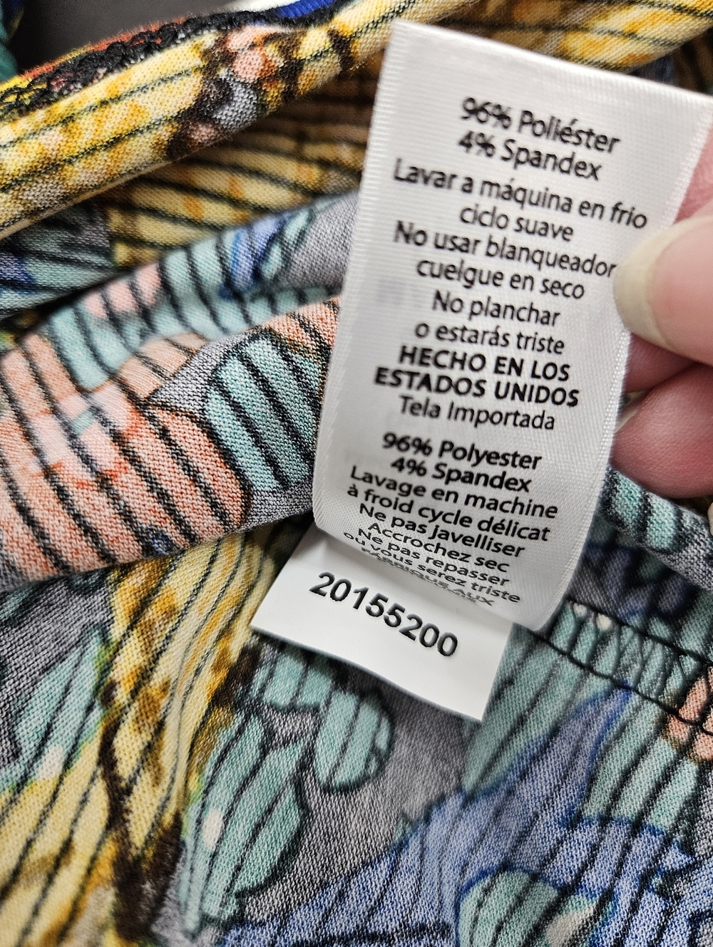 LuLaRoe Gigi T Shirt 3XL Multicolor Floral Leaf Print Top Yellow Teal Blue Coral - Picture 6 of 6